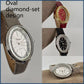 2025 New Pigeon Egg Diamond Plaid Leather Watch Femininity Simple Fashion Versatile Ladies