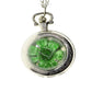 Fashionable Crystal Flower Style Antique Vintage Quartz Pocket Watch Round Case Pendant Necklace Chain Clock For Men Women