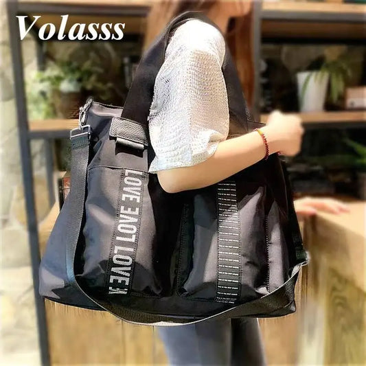 MOTAORA Fashion Totes For Women Nylon Travel Bag Large Capacity Girls Shoulder Bags Female Sport Outdoor Black Handbags New 2025