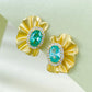Retro 925 Sterling Silver Stud Earrings for Women with 4*6mm Green Paraiba Tourmaline Gemstone Wedding Party Fine Jewelry Gifts