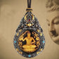 Blessing Yellow Jambhala Tathagata Avalokitesvara Necklace For Men Jewelry Ethnic Style Relief Roc Box Buddha Pendant Women Gift