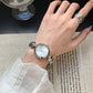 Luxury Antique Ladies Bracelet Round Metal Textured Quartz Watch Stainless Steel Waterproof Women's Watch