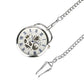 Open Face Blue Roman Numerals Display Mechanical Hand Winding Pocket Watch Silver Transparent Skeleton Pendant Antique Clock