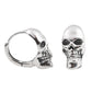 BOCAI New Real S925 Silver Ear Circle Trendy Punk Skull Design Men and Women Earrings Fashion Jewelry Accessories