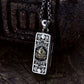 BOCAI NEW S925 Sterling Silver Retro Personality Yellow God Of Wealth Harmonica Pendant