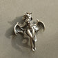 BOCAI Original S925 Silver Charm Demon Lulum Angel Pendant for Men and Women Retro Silver Decoration Devil Wing Pendant