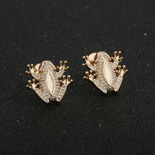 Fashion Small Animal Women's Earrings 14K Gold Plated Retro European and American Style Wholesale Free Shipping