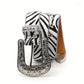 Unisex New Arrival Punk Style Leopard Zebra Print Rhinestone Belt With Alloy Buckle Y2K Belt For Men Women Faux Leather