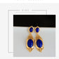 Natural Lapis Lazuli Earrings S925 Sterling Silver Gold-plated Retro French High-end Niche Blue Classical Earrings