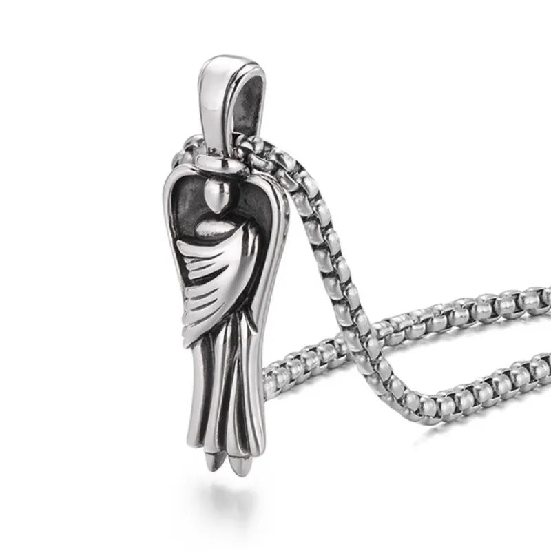 Necklace Pendant Pure Money 925 Sterling Silver Retro Angel Luxury Brand Fine Jewelry Women Men 2024 New In Christmas Gift P16