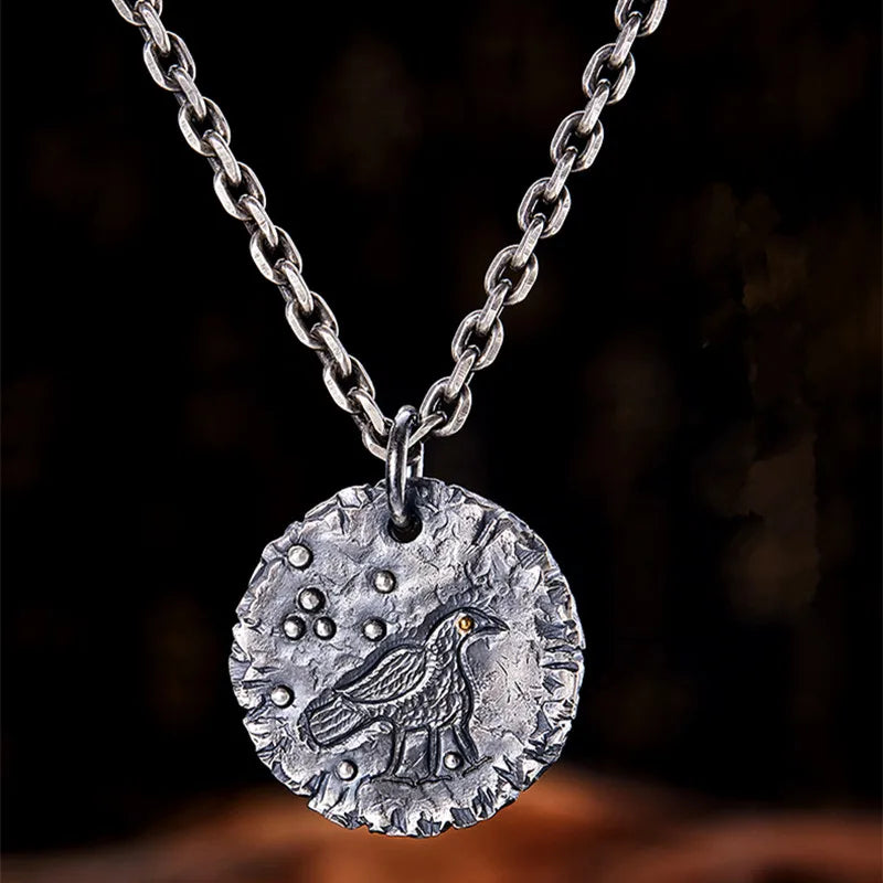 Necklace Pendant Pure 925 Sterling Silver Men Women Three Legged Golden Crow Luxury Brand Fine Jewelry 2024 New In Festoon P19
