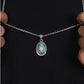 Necklace Pendant Real 925 Sterling Silver Big Natural Turquoise Indian Style Luxury Brand Fine Jewellery Woman Man 2025 Gift P16