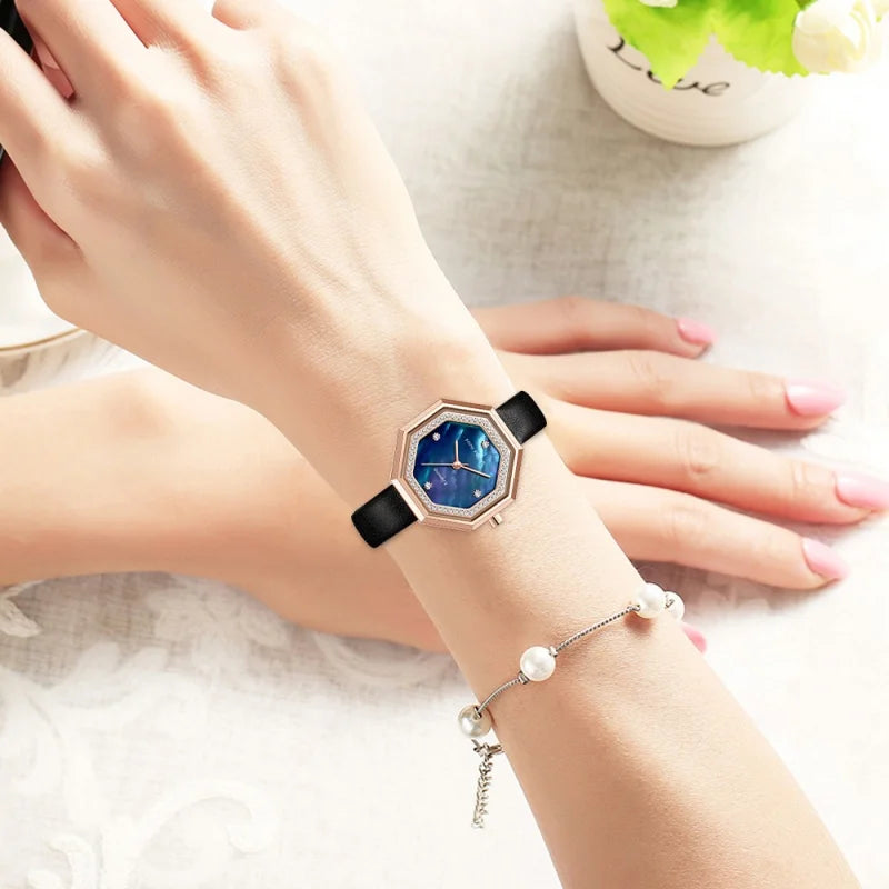 MINI FOCUS 0304 Brand Fashion Women Quartz Watch Luxury Leather Strap Waterproof Casual Girls Wristwatch Elegant Ladies Watches