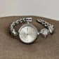 Luxury Antique Ladies Bracelet Round Metal Textured Quartz Watch Stainless Steel Waterproof Women's Watch