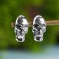 BOCAI New Real S925 Silver Ear Circle Trendy Punk Skull Design Men and Women Earrings Fashion Jewelry Accessories