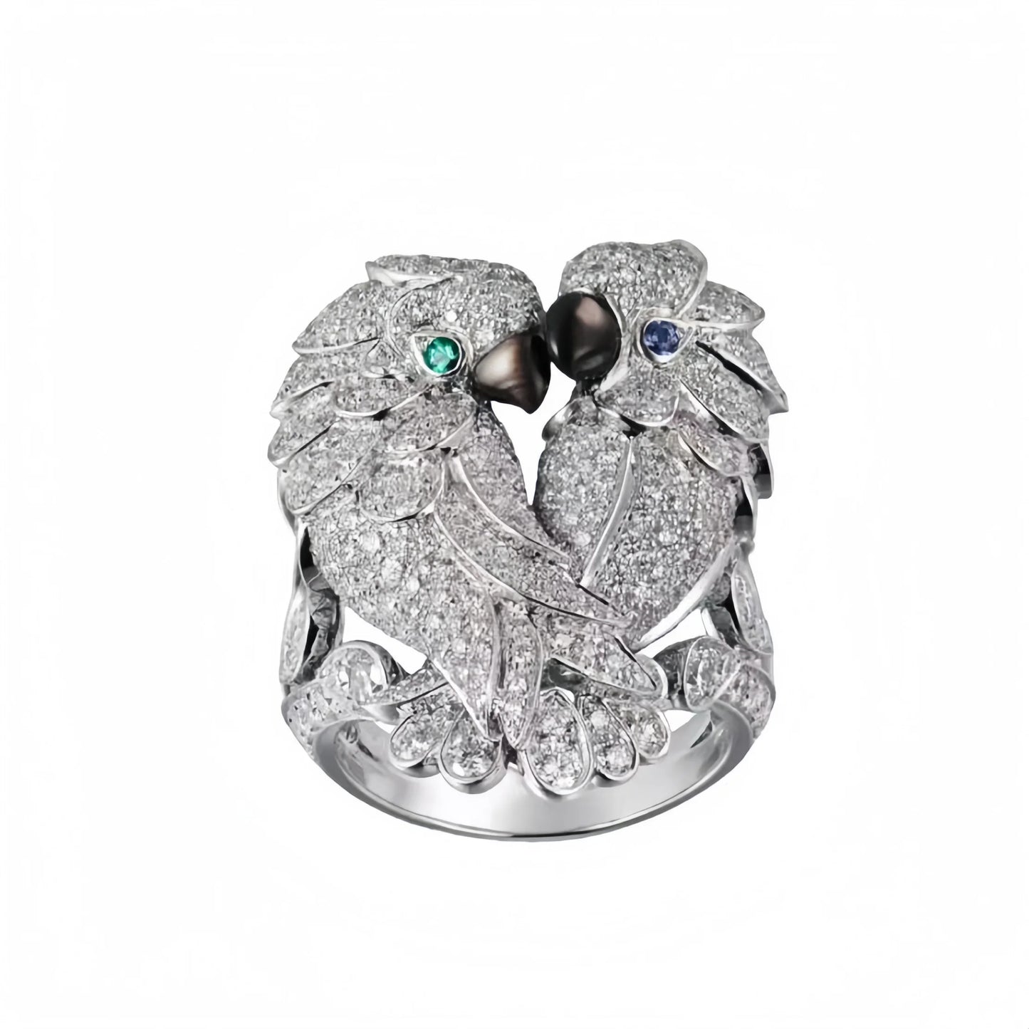 Winkin Winsin Luxury Real s 925 Sterling Silver Necklace Pendant For Women Vintage Parrot Love Bird Necklace Pendants Jewelry