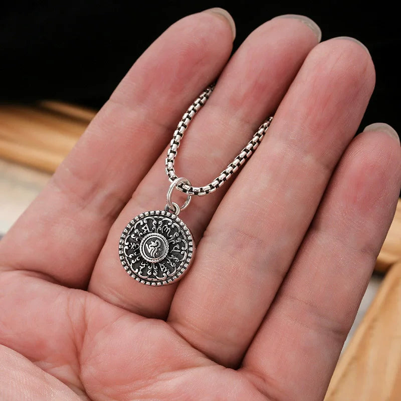 Pendant 100% Sterling Silver 925 Mantra Luxury Fine Jewellery Woman Man 2025 Trend Vintage Necklace Pendant Genuine Goods P17