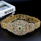 Neovisson Algeria High Quality 18K Gold Color Belt For Women Wedding Dress Waist Belt Chain Full Crystal Ladies Favorite Gift