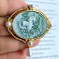 925 Sterling Silver Cameo Charms & Pendant Natural Agate Horse Pendant for Jewelry Making