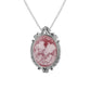 S925 Sterling Silver Charms Pendant for Women Palace Style Pattern Inlaid Red Agate Goddess Head Sculpture Jewelry Wholesale