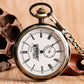 Steampunk Antique Stylish Mechanical Hand Winding Men Pocket Watch Unique Dial Design Open Face Pendant Luxury Pocket Clock Man