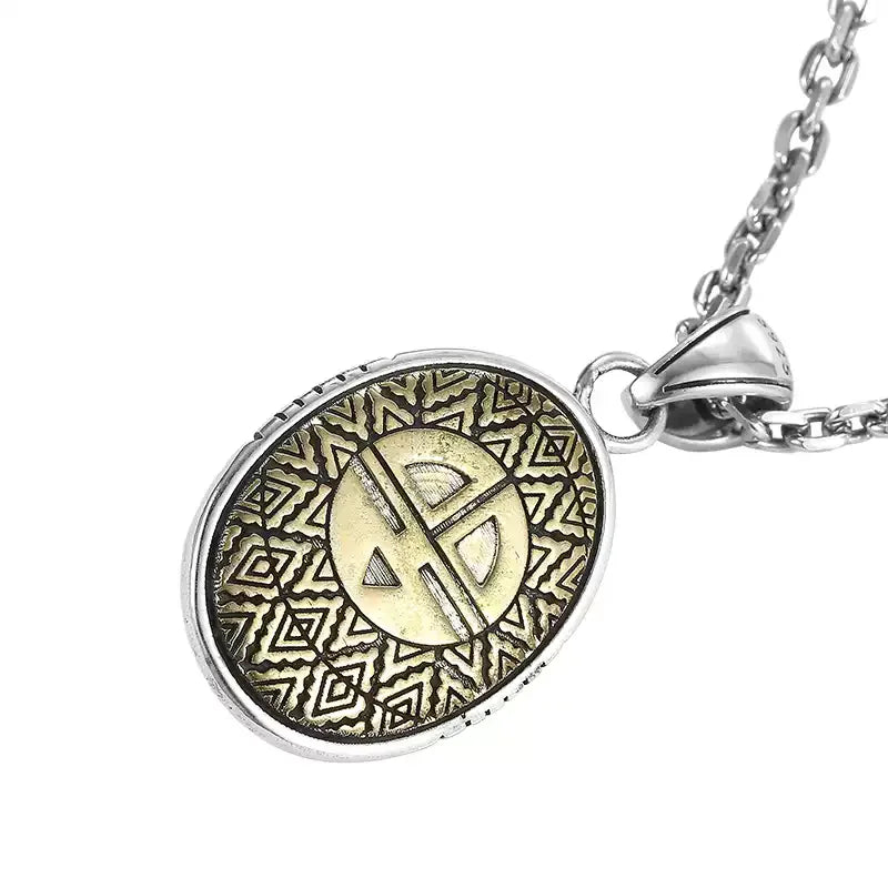 Necklace Pendant Real 925 Sterling Silver Big Natural Turquoise Indian Style Luxury Brand Fine Jewellery Woman Man 2025 Gift P16