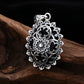 925 Sterling Silver Flower Pendant Thai Silver Antique Finish Vintage Boho Chic Jewelry