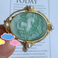 925 Sterling Silver Cameo Charms & Pendant Natural Agate Horse Pendant for Jewelry Making