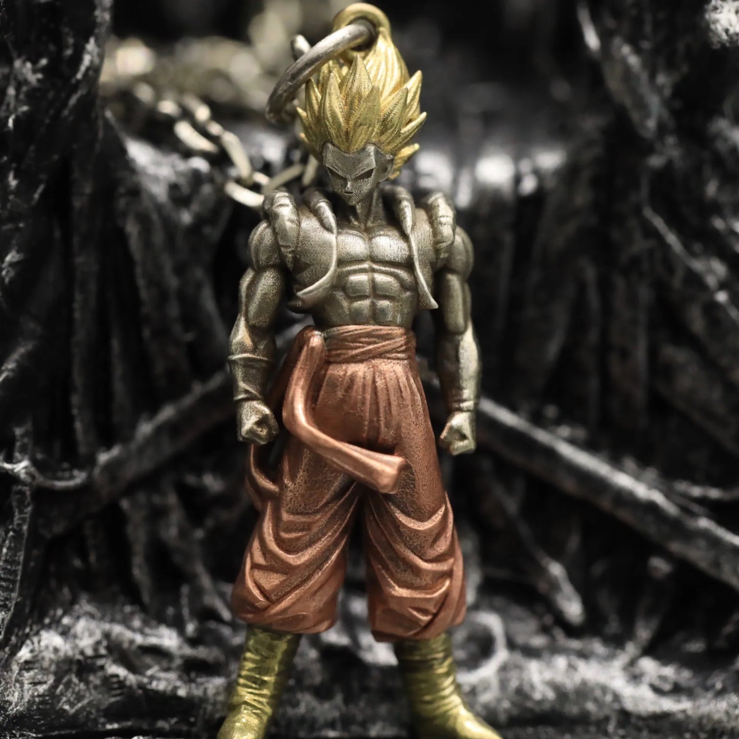 BOCAI New Real S925 Silver Jewelry Original Monkey King Saiyan Pendant Man and Woman Couples Sweater Chain Accessories