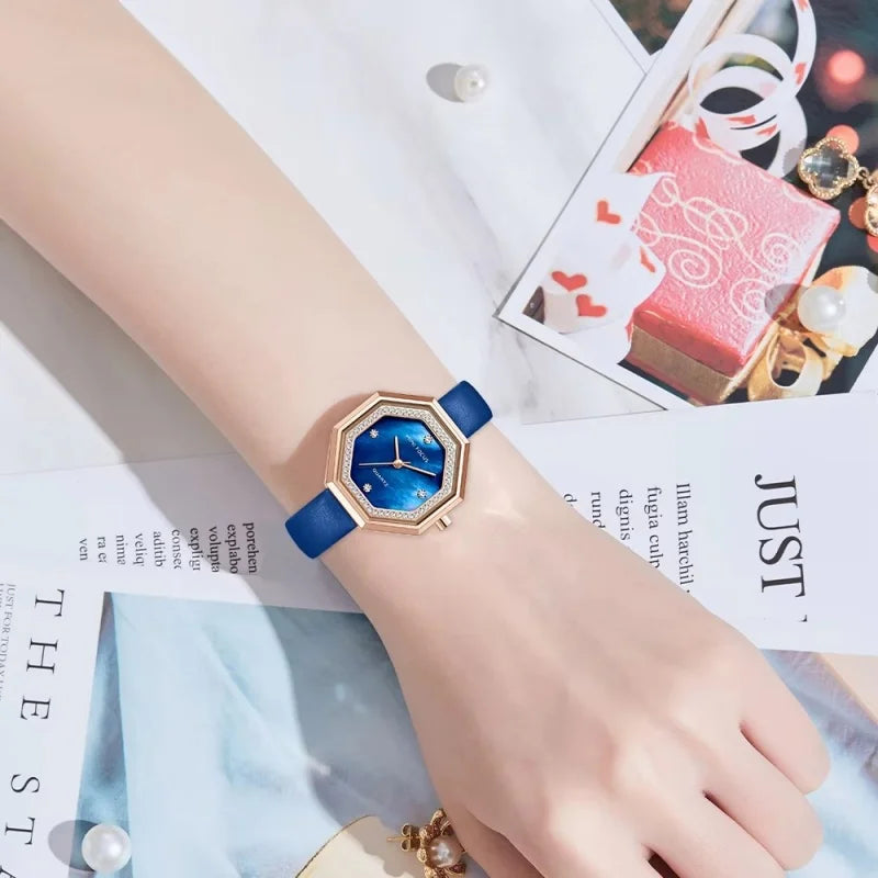 MINI FOCUS 0304 Brand Fashion Women Quartz Watch Luxury Leather Strap Waterproof Casual Girls Wristwatch Elegant Ladies Watches