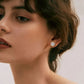 Rrjzz Classic Square 1CT Moissanit Women Earrings with Certificate 925 Sterling Silver Vintage Stud Ear for Wedding Fine Jewelry
