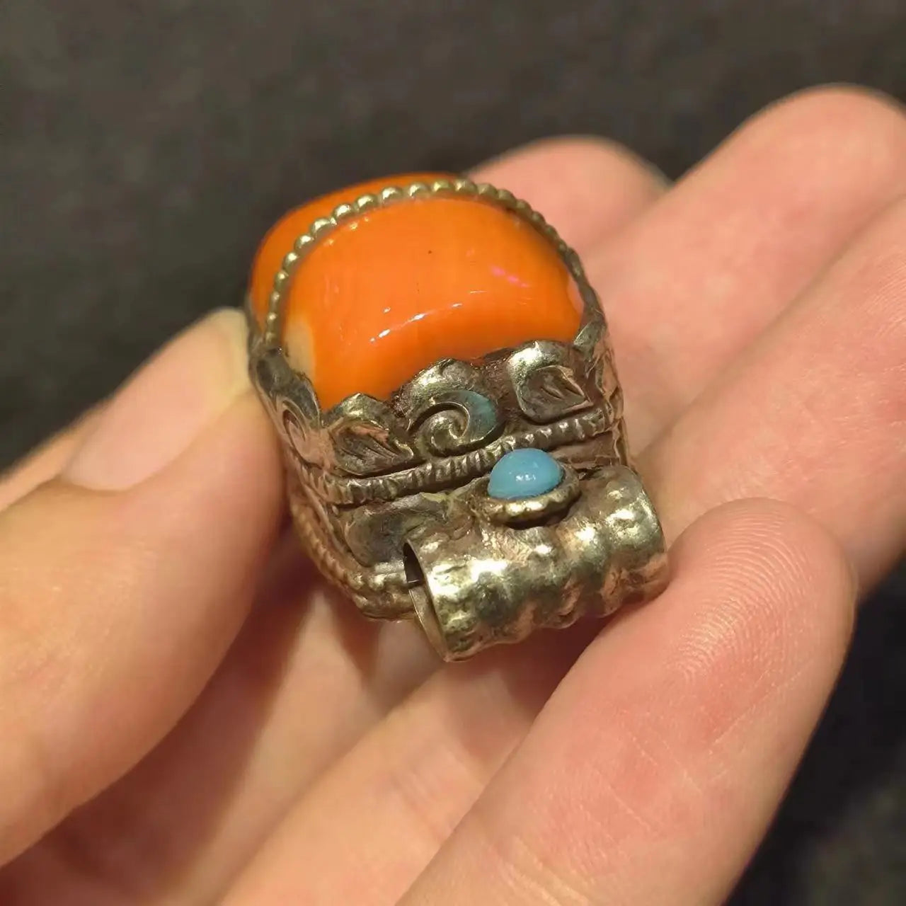 1pcs/lot Tibetan style white copper sea bamboo vajra pendant necklace retro ethnic style accessories jewelry amulet folk-custom