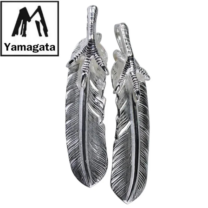 Pendant 100% Sterling Silver 925 Feather Eagle's Claw Luxury Jewellery Woman Man 2025 New Trend High Quality Necklace Pendant P3
