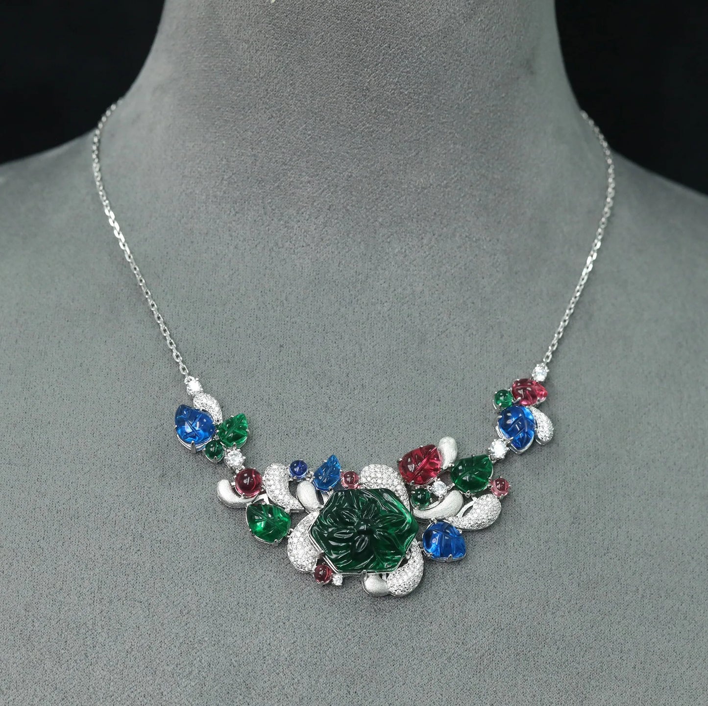 New S925 Silver Necklace High Carbon Diamond Fruit Bag Jewelry Exquisite Retro Girl Necklace Wedding Jewelry