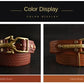 Cavalry genuine copper buckle belt, hand strap Cavalry men's casual pants belt 100% cowhide genuine leather men's denim belt