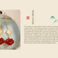 Red Agate Silver Plated Small Flower Good Luck Longevity Lock Agate Earrings Vintage Style for Cheongsam Hanfu Retro Aesthetic