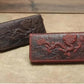 COSMO Unisex Dragon Embossed Card Wallet Oriental Style Leather Handmade