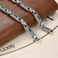 Daifuni 925 Sterling Silver Vintage Turkey Ethnic Style Fine Chain Necklace for Men Woman 6MM Hip-Hop Fashion Party Jewelry Gift