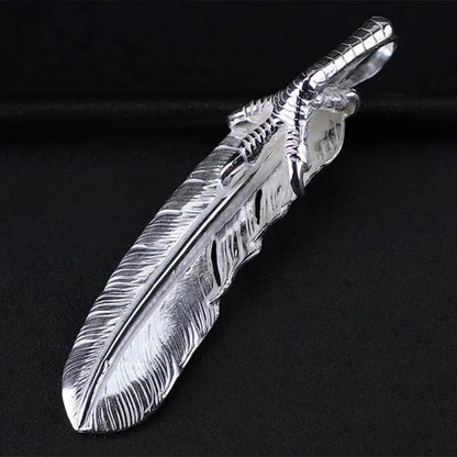 Pendant 100% Sterling Silver 925 Feather Eagle's Claw Luxury Jewellery Woman Man 2025 New Trend High Quality Necklace Pendant P3