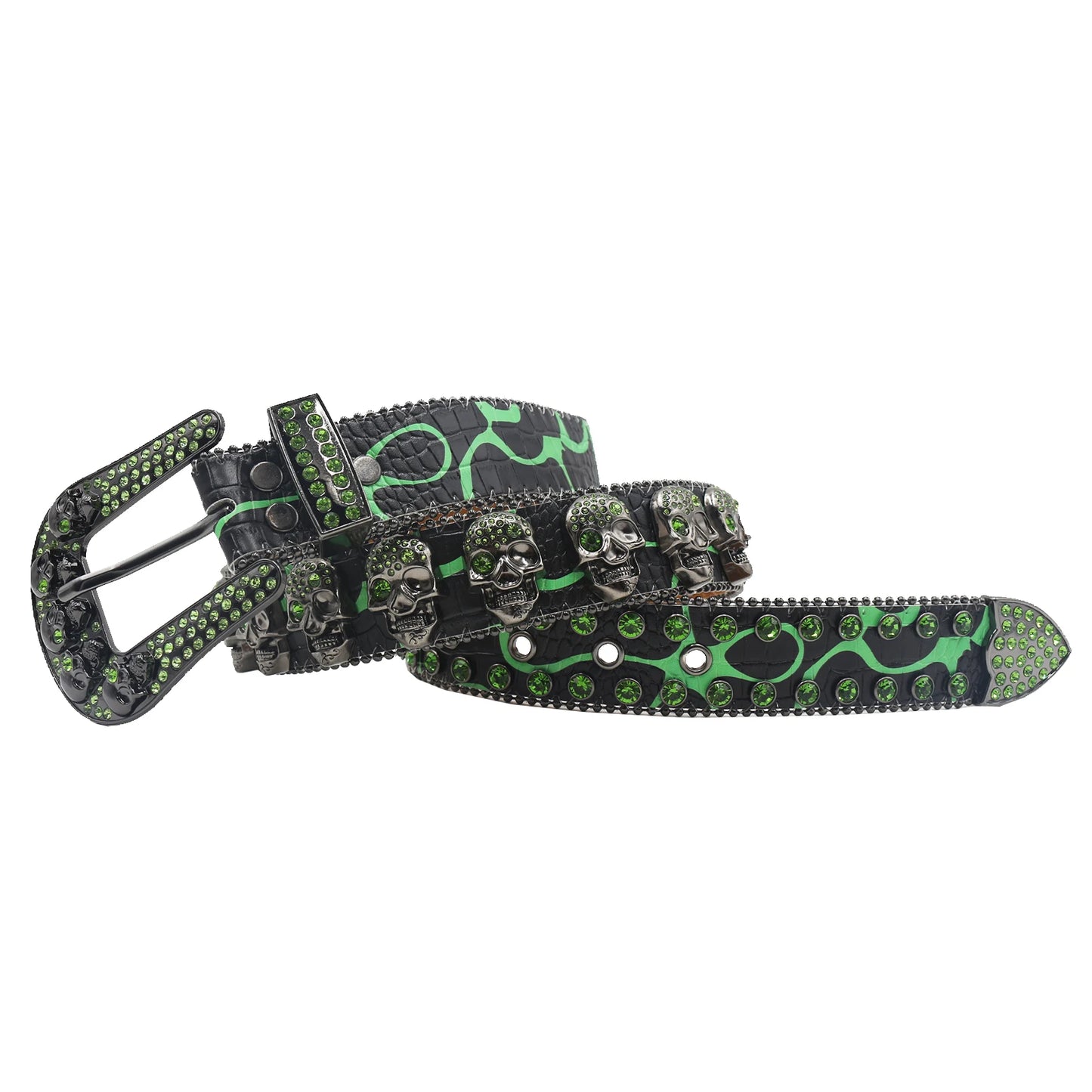 Nice Women's Skull Rhinestone Hollow Belt Women's Pin Buckle Studded Belt For Women Wedding Party Belt Valentines Gifts For Her