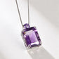 S925 Sterling Silver Charms Pendants for Women Men New Fashion Palace Style Hollow Argentum Edge Inlaid Natural Amethyst Jewelry