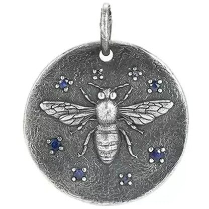 Necklace Pendant Pure 925 Sterling Silver Insects Bee Blue Gemstone Luxury Brand Jewelry Man Woman 2025 St Valentine Day Gift P5