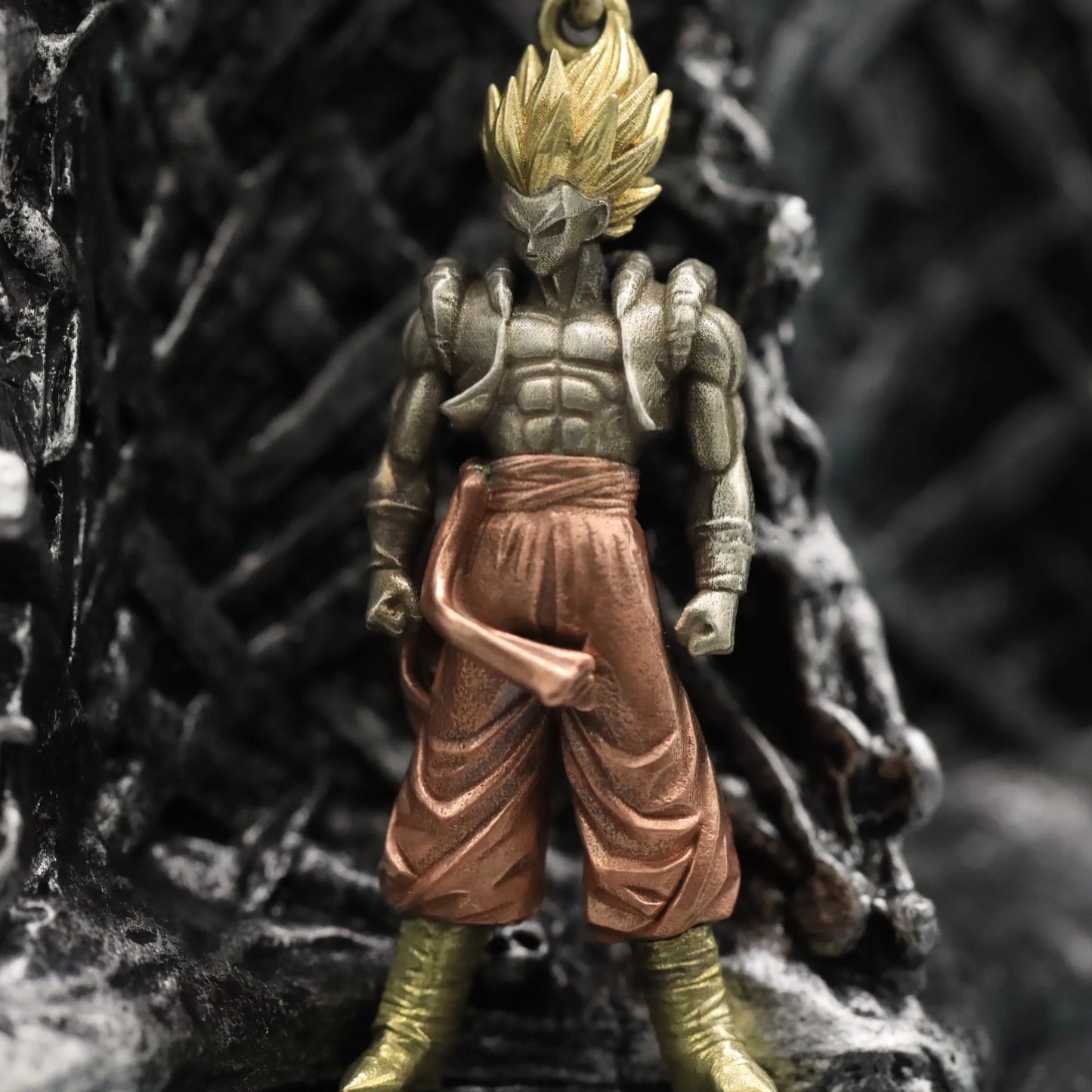 BOCAI New Real S925 Silver Jewelry Original Monkey King Saiyan Pendant Man and Woman Couples Sweater Chain Accessories