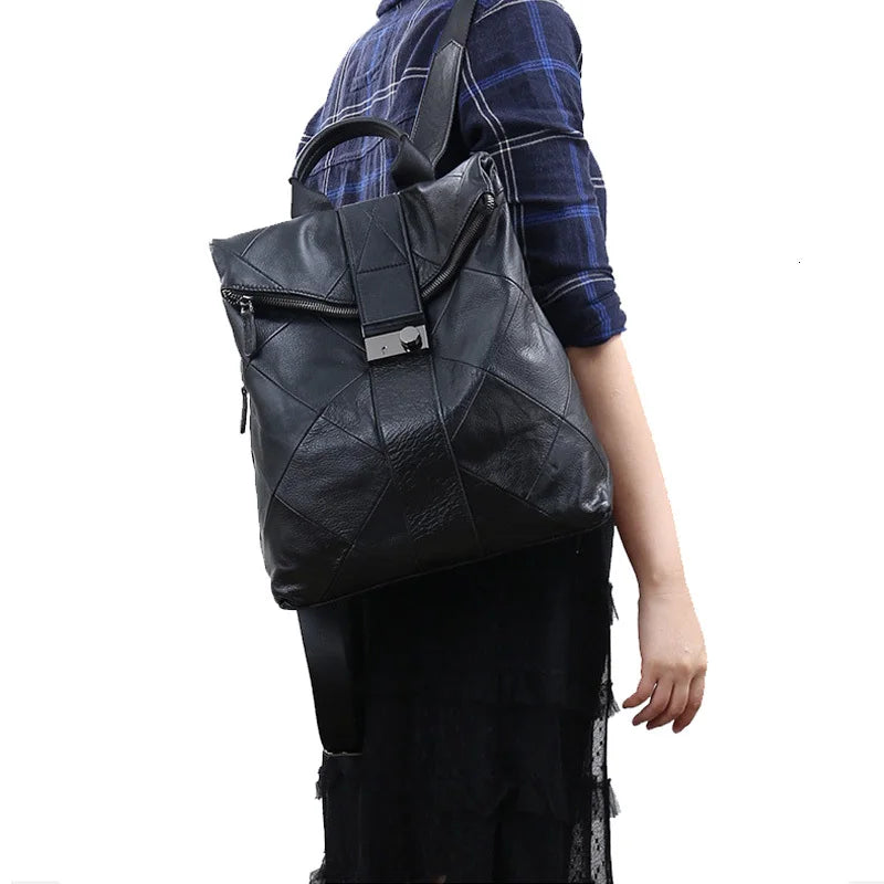 COSMO Leather Anti Theft Women Backpack- Outdoor Travel Bag -Large Capacity Girl's Schoolbag
