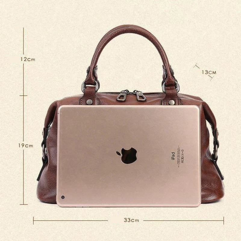 MOTAORA 2025 New Genuine Leather Satchel Tote Bag Top Handle Handbag Designer Shoulder Bag Large Capacity Cross Body Bag Vintage