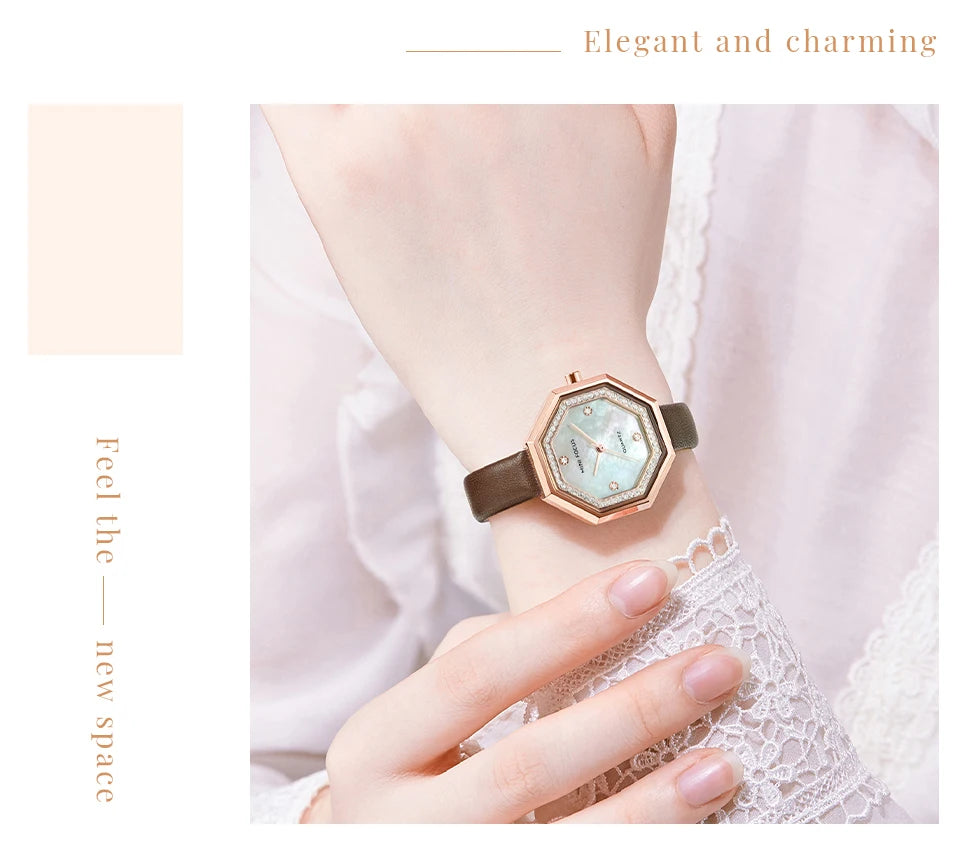 MINI FOCUS 0304 Brand Fashion Women Quartz Watch Luxury Leather Strap Waterproof Casual Girls Wristwatch Elegant Ladies Watches