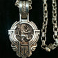 Hand-made/ China Tibetan Silver Ethnic Style Lion Necklace Pendant Fashion Personalized Men and Women Amulet Gift