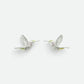 European and American retro new style Feigeo silver and gold diamond stud earrings