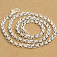 8mm Thick S925 Sterling Silver Men Women Classic Retro Silver Round Circle Cross Link Chain Necklace