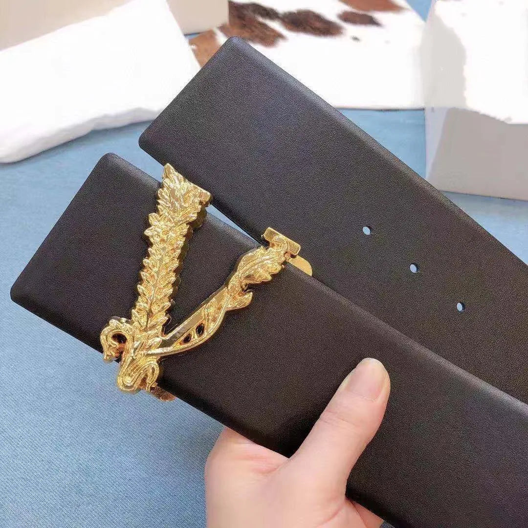 2025 New Wide 7CM Luxury Brand Famous Designer Fashion Reversible Women Belt Ladies Girdle New Leather Belt for womendress